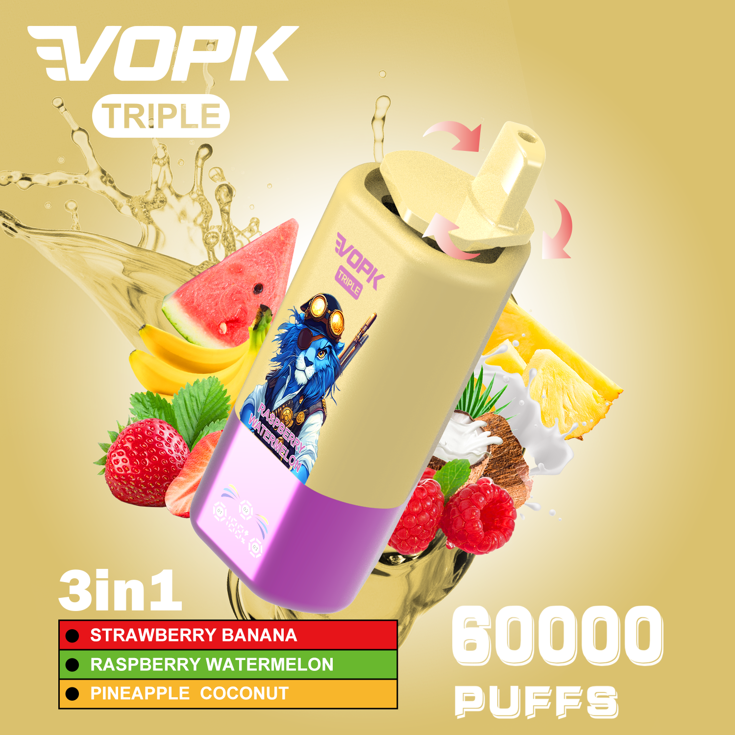 VOPK-TRIPE 60000PUFFS Vape - Image 8