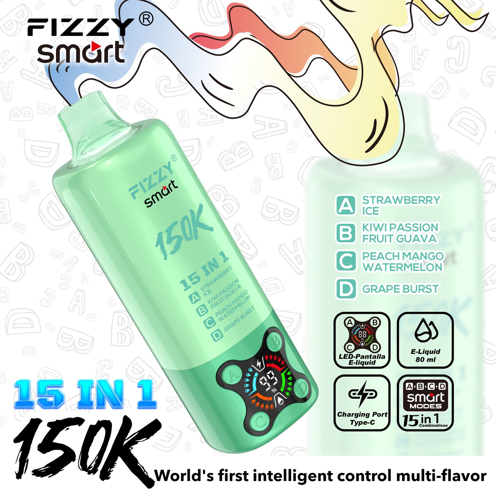SMART 15IN1-150000 PUFFS Vape - Image 5